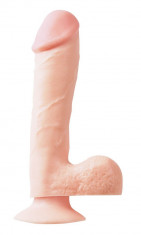 Dildo Clasic Cu Ventuza, Natural, 19 cm foto