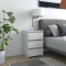 vidaXL Noptiere, 2 buc., alb extralucios, 40x35x62,5 cm, lemn compozit