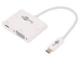 Adaptor USB 3.0 0,15m Alb 60W Full HD