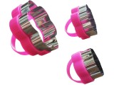 Cumpara ieftin Set 3 forme decupatoare in forma de floare, Pentru prajituri, Stampile de patiserie, Biscuiti, 561COF