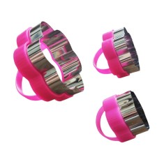 Set 3 forme decupatoare in forma de floare, Pentru prajituri, Stampile de patiserie, Biscuiti, 561COF