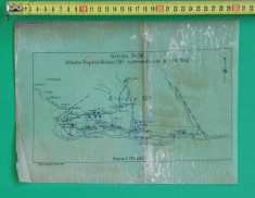 Harta / Schita cu Situatia Trupelor Diviziei a 20-a in data de 01.lX.1916. foto