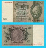 Germania (pick 182) 50 Reichsmark 1933 aUNC+ serie: D24953922; Hansemann