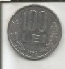 Moneda Romania 100 Lei 1992 - Numismatica, Circulata