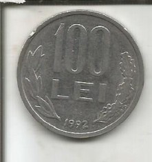 No(1) moneda-ROMANIA-100 Lei 1992