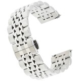 Curea metalica, compatibila Huawei Watch GT 2 46mm, telescoape QR, Silver