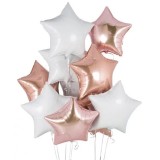 Cumpara ieftin Set de 10 baloane folie stele, Baby Shower, Stars Magic Gold,18 inch, Kidmania