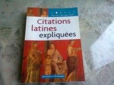 CITATIONS LATINES EXPLIQUEES - NATHAN GRIGORIEFF (CARTE IN LIMBA FRANCEZA) foto