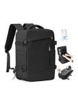 Cumpara ieftin Rucsac de calatorie cu vacuum BJLFS, bagaj de mana 40x20x25 cm, impermeabil, negru
