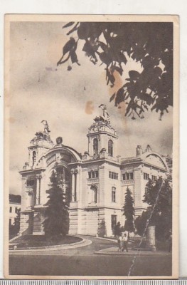 bnk cp Cluj - Teatrul National - uzata 1956 - Libraria noastra foto