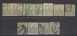 1920/22 LP 72 FERDINAND VALOAREA 5 BANI+1 LEU VARIETATE CULOARE DANTELURA EROARE