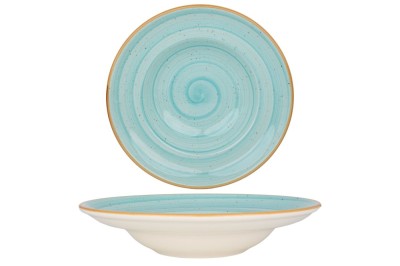 Bonna Farfurie cu paste - Aqua - Por&amp;Aring;&amp;pound;elan - 27 cm (450cc) - set de 2 foto