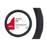 Husă volan, perforatii, S, 35-37 cm, neagra