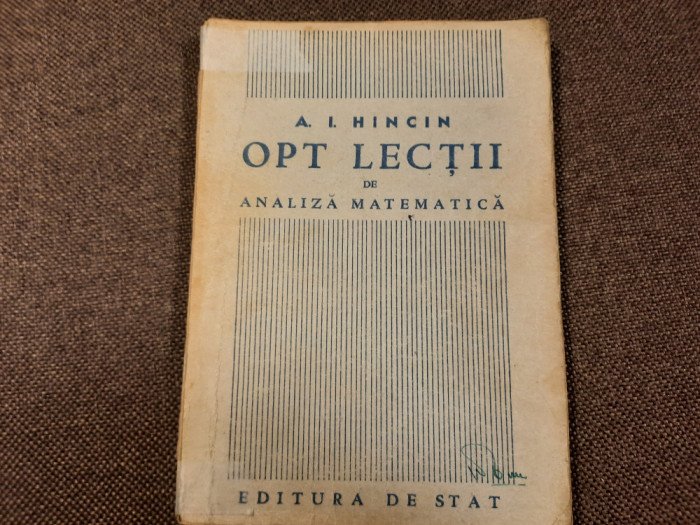 A. I. Hincin - Opt lectii de analiza matematica