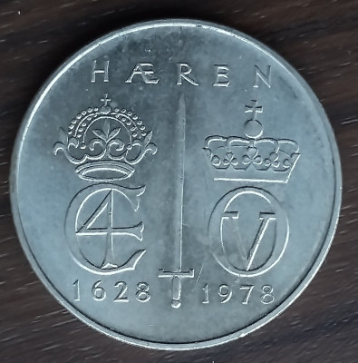 Moneda Norvegia - 5 Kroner 1978 - Armata foto