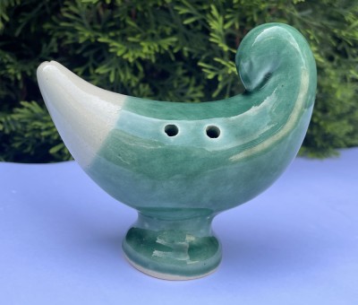 OCARINA din CERAMICA smaluita scandinava, semnata KAF, sfarsit de secol 20 foto