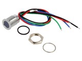 Lampă de control LED RGB plată &Oslash;14mm IP67 24V DC