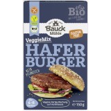 Bauckhof Mix vegan burger din ovaz, fara gluten, eco, aromat afumat, 150g