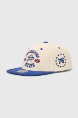 Mitchell&amp;Ness sapca Philadelphia 76ERS culoarea bej, cu imprimeu, HHSS7510-P76YYPPPOFWH