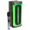 Boxa Portabila Ibiza Sound Sigma40, 50W, 2x4/10cm, TWS, BT, FM, USB, MicroSD, Microfon Wireless, Lumini, USB-C