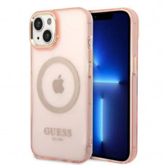 Husa Cover Guess Translucent MagSafe pentru iPhone 14 Plus Pink