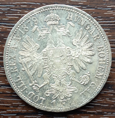 (A1098) MONEDA DIN ARGINT AUSTRIA - 1 FLORIN 1879, FRANZ JOSEPH foto