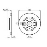 Disc frana VW GOLF V (1K1) (2003 - 2009) BOSCH 0 986 479 098