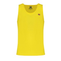Maiou barbati, cu imprimeu cu logo, Regular fit, Galben, L