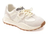 Cumpara ieftin Pantofi sport FLAVIA PASSINI albi, 6677, din material textil si piele naturala