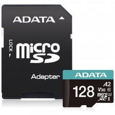 Card Memorie microSDXC Adata, 128GB, Clasa 10 / UHS-1 U3, Cu Adaptor AUSDX128GUI3V30SA2-RA1