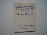 Instructiuni Masina electrica de spalat rufe de uz caznic Tip Electro-Bobinajul