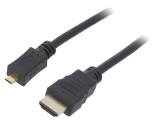 Cablu HDMI 2.0 Micro HDMI 1m Negru, Goobay