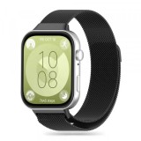 Curea Tech-Protect Milanese pentru Huawei Watch Fit 4 Pro / Fit 4 / Fit 3, Neagra