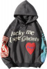 EY Unisex Lucky Me I See Ghosts Pulover Rapper M&acirc;necă Lungă Hip Pop Hooded H, Oem