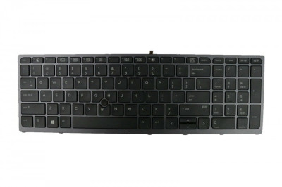 Tastatura Laptop, HP, Zbook 15 G4, 848311-001, cu iluminare, layout US foto