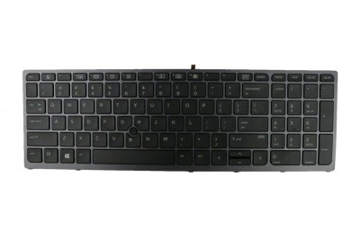 Tastatura Laptop, HP, Zbook 17 G3, 848311-001, cu iluminare, layout US foto