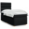 VidaXL Pat box spring cu saltea, negru, 90x200 cm, textil 3291172
