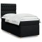 vidaXL Pat box spring cu saltea, negru, 90x200 cm, textil 3291172