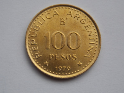 100 PESOS 1979 ARGENTINA-comemorativa foto