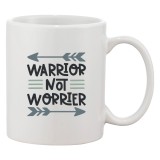 Cana alba personalizata &#039;Warrior not worrier&#039;, INOVATIX&reg;. 330ml
