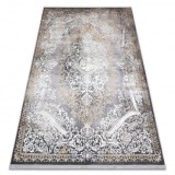 Covor LUCE 91 modern ornament vintage - structural gri / muştar, 173x270 cm
