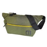 Borseta CATERPILLAR Code - Hex Parkour, material 420D hexagonal, buzunar cu fermoar - verde masliniu