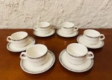 SET DE 6 CESCUTE (EXPRESSO) SI 6 FARFURII DIN PORTELAN VILLEROY &amp; BOCH