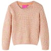 Pulover pentru copii tricotat, roz deschis, 92 14524, vidaXL