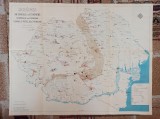 HARTA ROMANIA MARE, SURSELE DE ENERGIE , 1930 * FORMAT 82 *64 CM