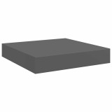 Cumpara ieftin Raft de perete suspendat, gri extralucios, 23x23,5x3,8 cm, MDF