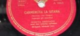 PLACA PT GRAMOFON PATEFON TELEFUNKEN CARMENCITA LA GITANA - LA PALOMA