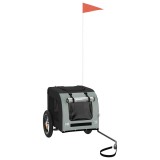 Cumpara ieftin Remorca bicicleta animale companie, gri/negru, oxford/fier