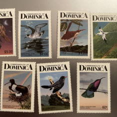 Dominica - Serie timbre pasari, fauna nestampilate MNH