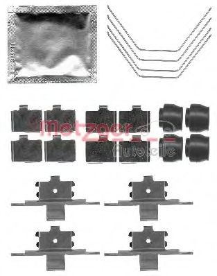 Set accesorii, placute frana MAZDA 6 Combi (GH) (2008 - 2016) METZGER 109-1791 foto